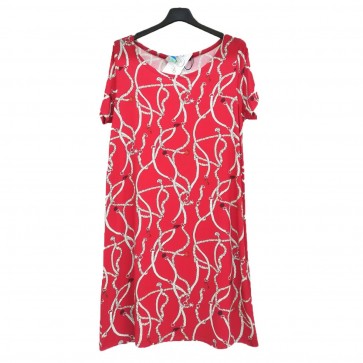 Vestito abito mezza manica donna signora fiorato Gitana Made in Itaty