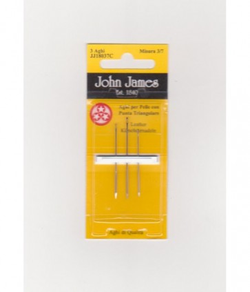 Aghi mano jhon james pelle   leather confezione da 3 aghi