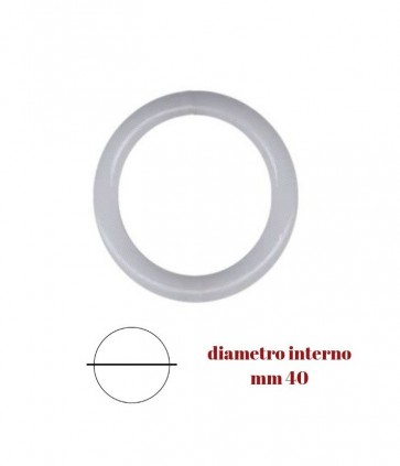 Anelli tenda plastica mm 40/52 busta da 50 pezzi / 55107