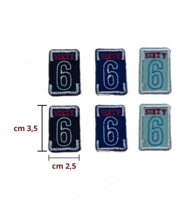 Applicazione adesiva e termoadesivatessuto confezione da 6 pezzi / 5266