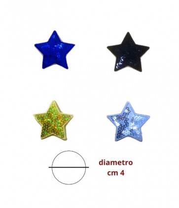 Applicazione termoadesiva paillettes confezione da 4 pezzi / 9944