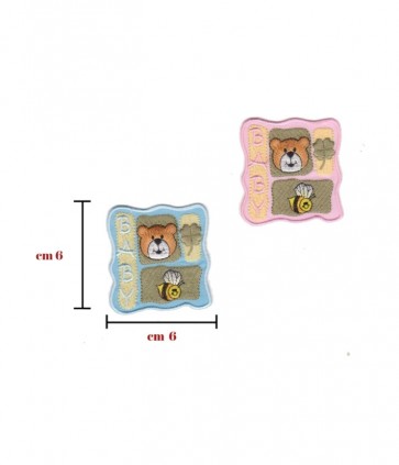 Applicazione termoadesiva tessuto confezione da 2 pezzi colori assortiti  / 7561