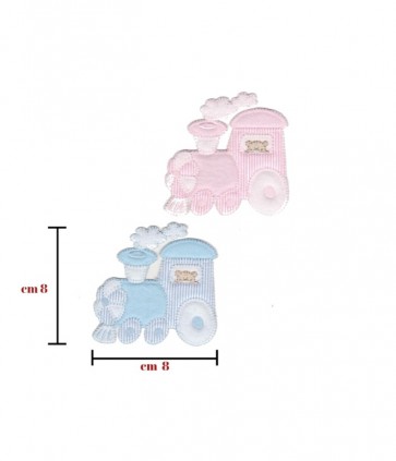 Applicazione termoadesive tessuto confezione da 2 pezzi h 8 cm l 8 cm circa / 611/a