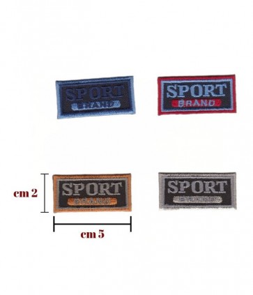 Applicazione termoadesivetessuto colori assortiti confezione da 4 pezzi h 2 cm l 5 cm circa / 400/a