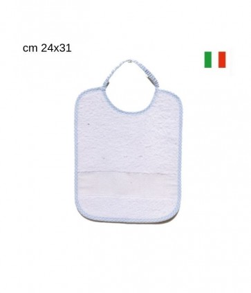 Bavette con elastico in spugna con inserto in tela aida confezione da 6 pezzi / bv00067