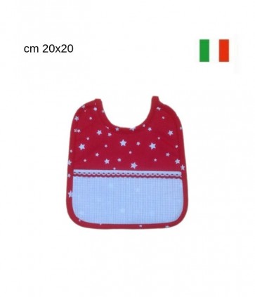 Bavette natalizie con tela aida cm 20x20 confezione da 2 pezzi / na00199