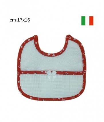 Bavette natalizie spugna e tela aida cm 17x16 confezione da 2 pezzi / na00191