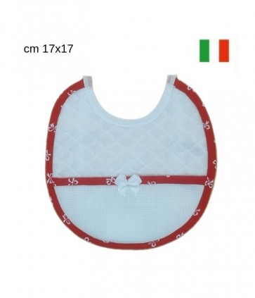 Bavette natalizie spugna soffy e tela aida cm 17x17 confezione da 2 pezzi / na00189