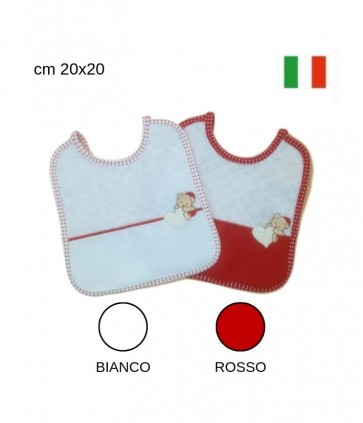 Bavette natalizie spugna soffy e tela aida cm 20x20 confezione da 2 pezzi / na00198