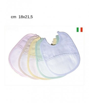 Bavette per neonato microvichy aida confezione da 3 pezzi  / bv00883