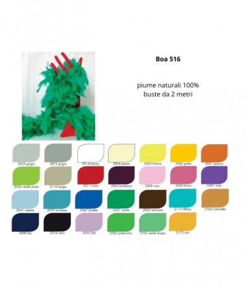 Boa 100% piume naturali busta da 2 metri / 516