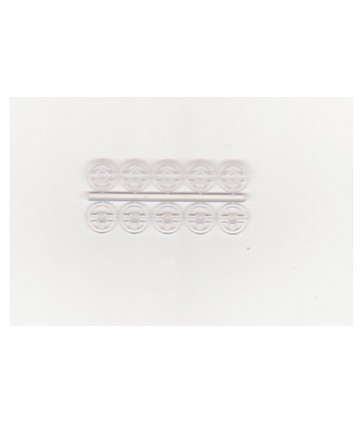 Bottone automatico plastica diametro mm 10 stecca da 5 coppie