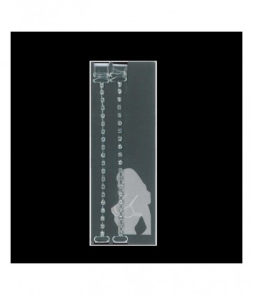 Bretelle trasparenti fila corte di strass / brs00108
