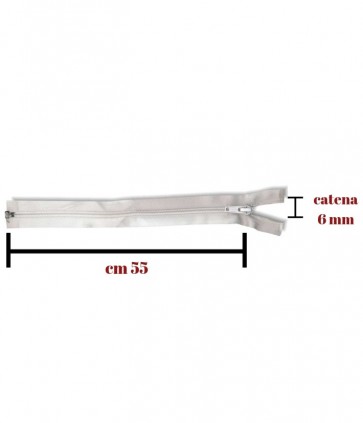 Chiusura 55 cm spirale catena 7 divisibile / 1185/5/55