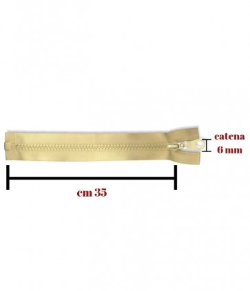 Chiusura carrarmato 35 cm divisibile catena 6 / 1184/6/35