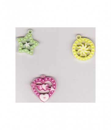 Ciondolini charms confezione da 25 pezzi colori assortiti / 800