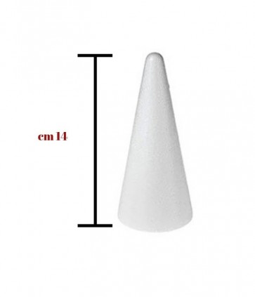 Cono polistirolo 140 mm busta da 6 pezzi / impo-140