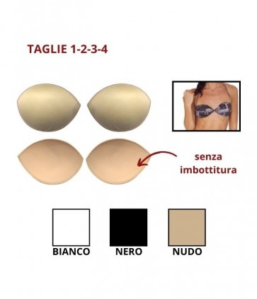 Coppa forma ovale anatomica senza imbottitura tg 1-4 / c006 ok