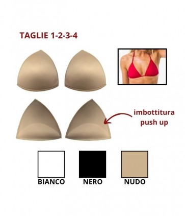 Coppa forma triangolo anatomica imbottita tg 1-4 / c001 ok