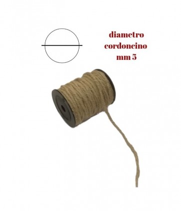 Cordone juta mm 5 naturale rotolo da 20 mt / 553/05