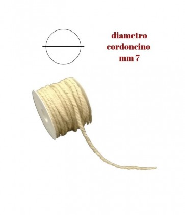 Cordone juta mm 7 naturale rotolo da 20 mt / 553/07