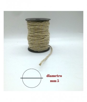 Cordone juta vergola oro pezza da 20 mt / 551/05