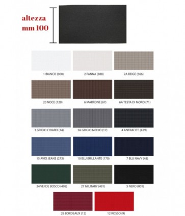 Elastico bielastico mm 100 rotolo da 9 mt / el010