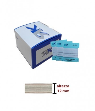 Elastico colore bianco con rigo rosso (lavabile) h 1-2 cm farfalla da 5 mt / 18tl