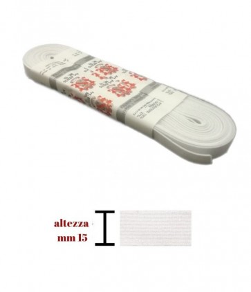 Elastico gallone mm 15 pezza da 10 mt / 822/15