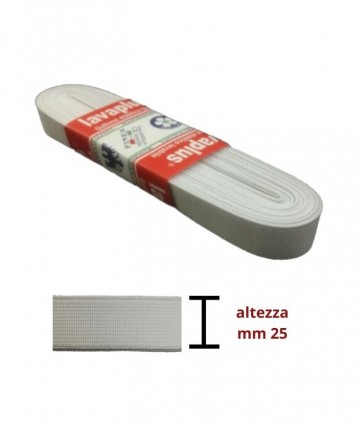 Elastico gallone mm 25 pezza da 10 mt lavaplus / 9140/25