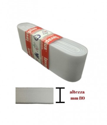 Elastico gallone mm 80 pezza da 10 mt lavaplus / 9140/80