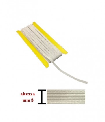 Elastico h 0-3 cm pezza da 20 mt / 06t