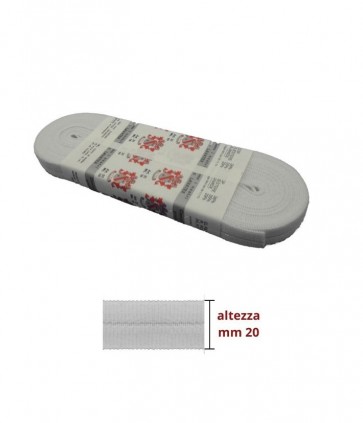Elastico per bretelle reggiseno mm 20 pezza da 10 mt /  31/20
