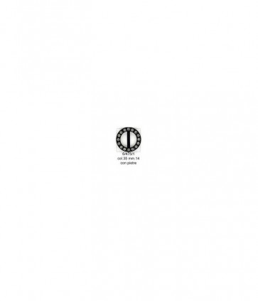 Fibbia plastica con strass cm 1-5 busta da 10 pezzi 6/475/1