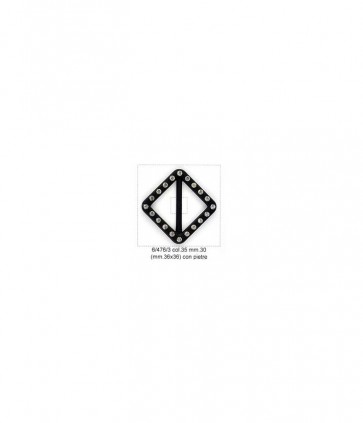 Fibbia plastica con strass cm 3-5 busta da 10 pezzi / 6/476/3