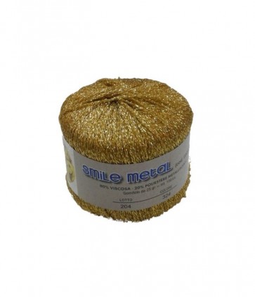 Filo metallizzato per aguglieria gomitolo da 25 gr mt 100 circa confezione da 10 pz smile metal / 0328