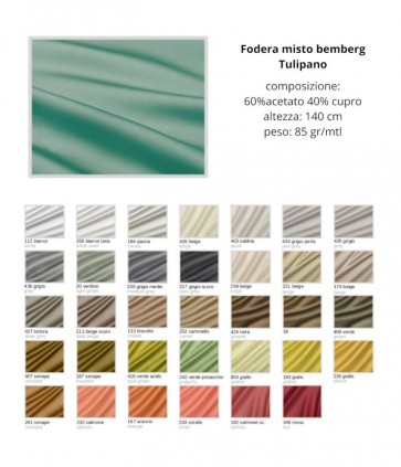Fodera misto bemberg altezza 140 cm 60% acetato 40% cupro / tulipano