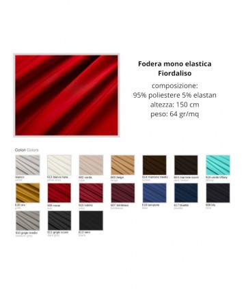 Fodera piuma acetato 100% cm 150 mono elastica / fiordaliso