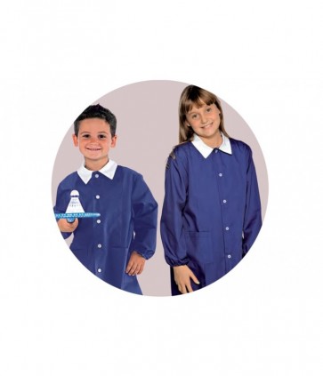 Grembiule tinta unita ragazza elementare colore azzurro / h100 ambrosino