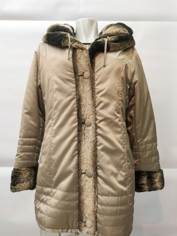 satinette giacca reversibile con imbottitura ecologica donna - Taglia XL - colore 