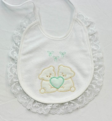 Bavetta bavaglino neonato in cotone ciniglia mis. Piccola