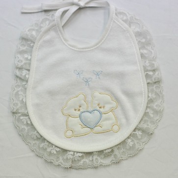 Bavetta bavaglino neonato in cotone ciniglia mis. Piccola