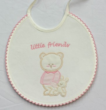 Bavetta bavaglino neonato in cotone e spugna mis. Piccola