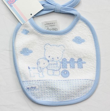 Bavetta bavaglino neonato in cotone e spugna mis. Piccola