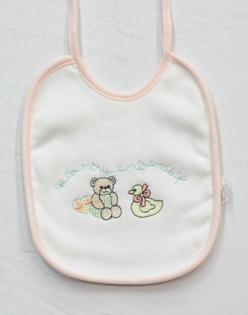 2 Bavetta bavaglino neonato in cotone e spugna mis. Media