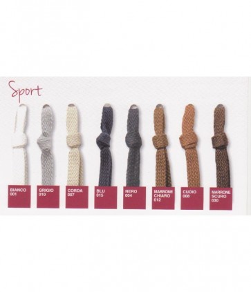 Lacci piatti cm 90 cotone 100% confezione da 6 paia blisterati singolarmente / sport 90