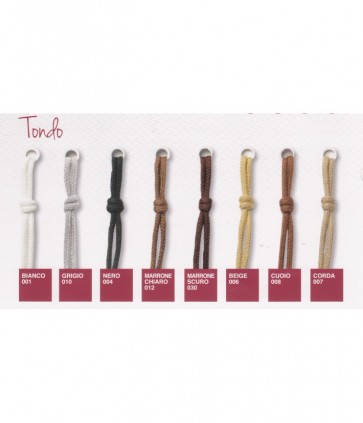 Lacci tondo  cm 75 cotone 100% confezione da 12 paia blisterati a 2 paia / tondo