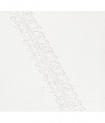 Merletto pizzo 100% poliestere h 3-5 cm rotolo da 25 / p1033