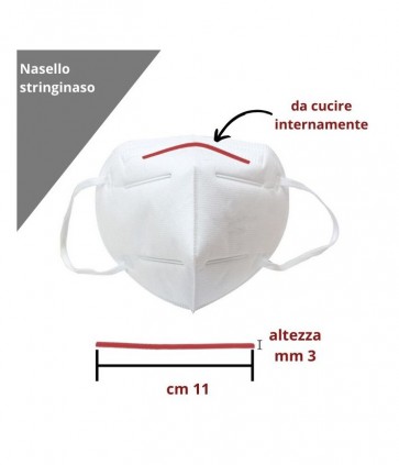 Nasello stringinaso confezione da 20 pezzi lunghezza cm 11 altezza mm 3