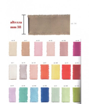 Nastro in cotone sfrangiato mm 38 rotolo da 15 metri / f182/35